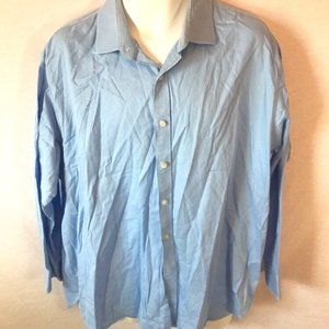 Men's MICHAEL MICHAEL KORS Blue Long Sleeve Button Down Shirt Sz 18